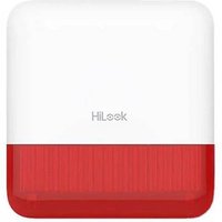 HiLook by HIKVISION Funk-Außensirene ALARM-S201-E-WE | 110 dB | LED-Blitzlicht | IP65 | Rot