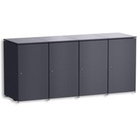 Metzler Mülltonnenbox | 4er | 240l | aus Aluminium | rostfrei & massiv | Eisenglimmer