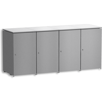 Metzler Mülltonnenbox | 4er | 240l | aus Aluminium | rostfrei & massiv | Grau