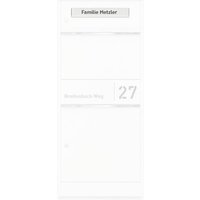 Ersatz Namensschild aus Edelstahl passend zur Paketbox Taren | Weiß