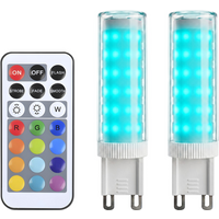 Metzler G9 LED Leuchtmittel RGBW | Dimmbar per Fernbedienung | 2er Set | Farbwechsel