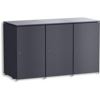 Metzler Mülltonnenbox | 3er | 240l | aus Aluminium | rostfrei & massiv | Eisenglimmer