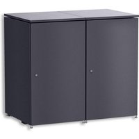 Metzler Mülltonnenbox | 2er | 240l | aus Aluminium | rostfrei & massiv | Eisenglimmer