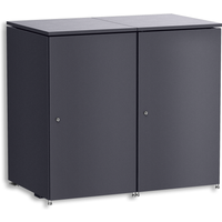 Metzler Mülltonnenbox | 2er | 240l | aus Aluminium | rostfrei & massiv | Eisenglimmer