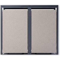 Metzler Mülltonnenbox mit Steinputz | 2er | 240L | aus Stahl | Witterungsbeständig | Beige