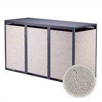 Metzler Mülltonnenbox mit Steinputz | 3er | 240L | aus Stahl | Witterungsbeständig | Beige