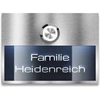 Metzler Türklingel LED Edelstahl Anthrazit 3D-Namensschild | Otto