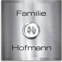 Metzler Türklingel Edelstahl V2A LED-Drucktaster und Gravur | Ari