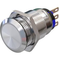 Metzler - Drucktaster 19mm - IP67 IK10 - Edelstahl - Flach - Lötkontakte