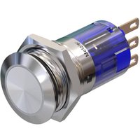 Metzler - Drucktaster 16mm - IP67 IK10 - Edelstahl - Flach - Lötkontakte