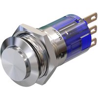 Metzler - Drucktaster 16mm - IP67 IK10 - Edelstahl - Hervorstehend - Lötkontakte