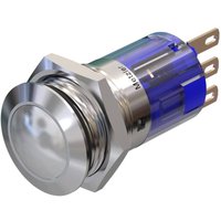 Metzler - Drucktaster 16mm - IP67 IK10 - Edelstahl - Gewölbt - Lötkontakte