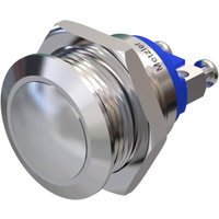 Metzler - Drucktaster 19mm - IP67 IK10 - Edelstahl - Gewölbt - Schraubkontakte
