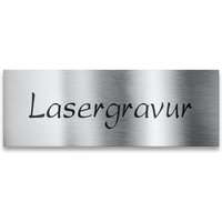 Namensschild groß 100 x 40 mm | aus Edelstahl mit Lasergravur