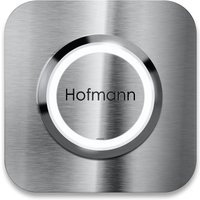 Metzler quadratische Türklingel Edelstahl Gravur + LED-Taster | Ares