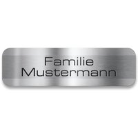 Namensschild mit Lasergravur aus rostfreiem Edelstahl