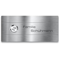 Metzler Türklingel Edelstahl austauschbares Namensschild Gravur | Wester