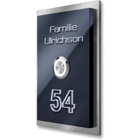 Metzler Klingelschild Edelstahl Anthrazit 3D-Gravur | Dena