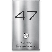 Metzler Türklingel Aufputz Edelstahl Gravur LED-Taster | Alan