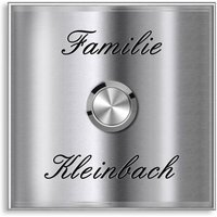 Metzler Türklingel Aufputz Edelstahl Gravur + LED-Taster | Vera