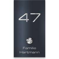 Metzler Türklingel Anthrazit Gravur LED-Taster | Alan Slim