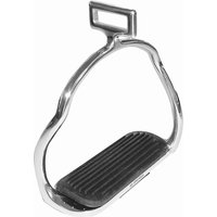 Sprenger Island-Steigbürgel, Edelstahl mit schwarzen Einlagen, Trittweite 12 cm – 1 Paar Sprenger Island-Steigbürgel, Edelstahl mit schwarzen Einlagen, Trittweite 12 cm – 1 Paar