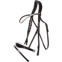 Kavalkade Trense englisch-kombiniert „Juliana“, lack-schwarz/weiß – V Kavalkade Trense englisch-kombiniert „Juliana“, lack-schwarz/weiß – V