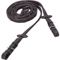 Schockemöhle Sports Lederzügel ‚Durasoft Reins Grip Wide‘ 18 mm – dark brown/silver – WB Schockemöhle Sports Lederzügel ‚Durasoft Reins Grip Wide‘ 18 mm – dark brown/silver – WB