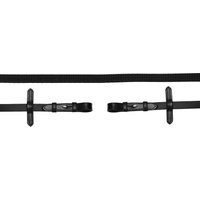 Schockemöhle Sports Gummizügel ‚Soft Rubber Reins‘ 16 mm – black/silver – WB Schockemöhle Sports Gummizügel ‚Soft Rubber Reins‘ 16 mm – black/silver – WB