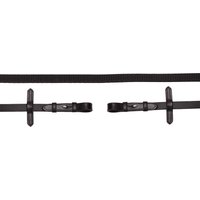 Schockemöhle Sports Gummizügel ‚Soft Rubber Reins‘ 16 mm – brown/silver – WB Schockemöhle Sports Gummizügel ‚Soft Rubber Reins‘ 16 mm – brown/silver – WB