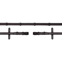 Schockemöhle Sports Gummizügel ‚Soft Rubber Reins Stops‘ 16 mm – dark brown/silver – WB Schockemöhle Sports Gummizügel ‚Soft Rubber Reins Stops‘ 16 mm – dark brown/silver – WB