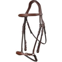 Trust Equestrian Trense Barcelona, hannoveranisch mit verstellbaren Nasenriemen, braun/silber – WB/Full Trust Equestrian Trense Barcelona, hannoveranisch mit verstellbaren Nasenriemen, braun/silber – WB/Full