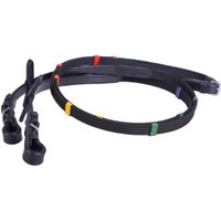 QHP Zügel farbig mit Stops schwarz – Pony QHP Zügel farbig mit Stops schwarz – Pony