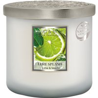 Heart & Home, Heart & Home Elipse Candles Twin Wick Jar Lime Splash 220g Heart & Home, Heart & Home Elipse Candles Twin Wick Jar Lime Splash 220g