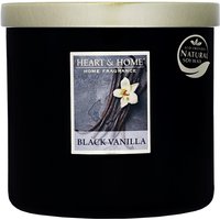 Heart & Home, Heart & Home Elipse Candles Twin Wick Black Vanilla 220g Heart & Home, Heart & Home Elipse Candles Twin Wick Black Vanilla 220g