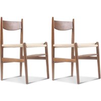 Set of Two Ch36 Chairs / Walnut Stain