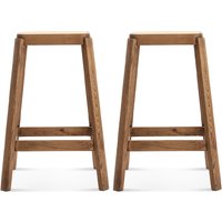Set of Two Pierre Jeanneret Counter Stool Walnut Stain