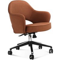 Saarinen Executive Armchair with Casters Vintage Leather-Brown - Final Sale
