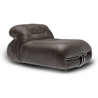 Soriana Sofa | Lounge Chair Aniline Leather-Dark Brown