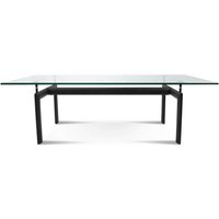 Corbusier Glass Dining Table 7.4ft Long / Black Powder-Coated