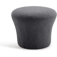 Mushroom Mid Century Modern Upholstered Fiberglass Ottoman Cashmere-Granite Dark Grey