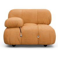 Mario Bellini Sofa | Armrest Module Vegan Leather-Distressed Tan Brown