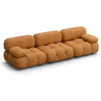 Mario Bellini Sofa | Combination 008 Vegan Leather-Distressed Tan Brown