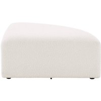 Aurelie Modern Channel Tufted Curved Modular Sectional Sofa | End Ottoman Performance Felt-Ink
