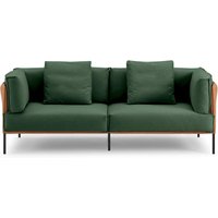 Caruso Modern Minimalist Italian Leather Sofa Performance Felt-Cactus