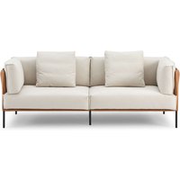 Caruso Modern Minimalist Italian Leather Sofa Vegan Leather-Distressed Space Blue