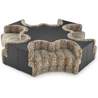 Archizoom Associati Italian Modular Safari Sofa | Combination A-Faux Leopard Fur