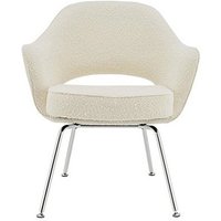 Mid Century Modern Saarinen Executive Armchair - Steel Legs Sunbrella-Cast Slate - 40434-0000