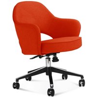 Saarinen Executive Armchair with Casters Cashmere-Spanish Orange - Final Sale