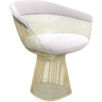 Warren Platner Armchair - Gold Base Cashmere-Snow White